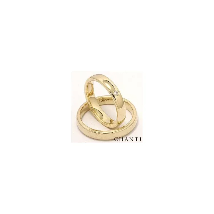 Trauringe aus 14 Karat Gold 0,05 ct ct - set