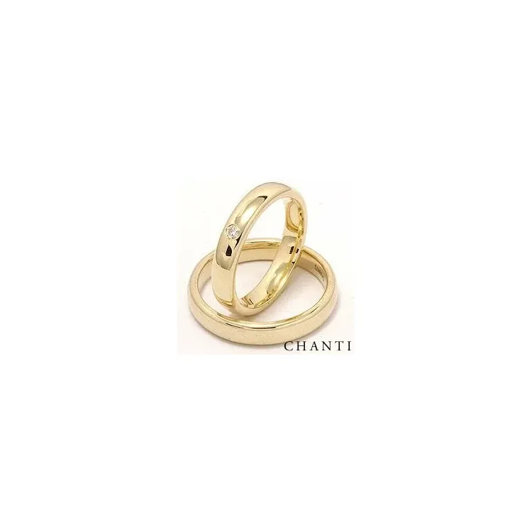 Trauringe aus 14 Karat Gold 0,05 ct ct - set