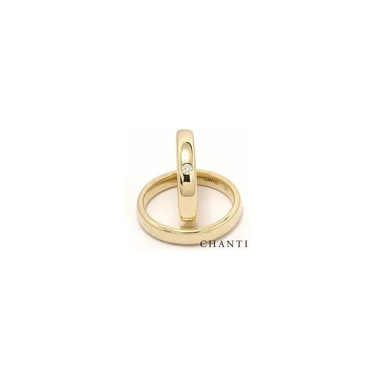 Trauringe aus 14 Karat Gold 0,05 ct ct - set