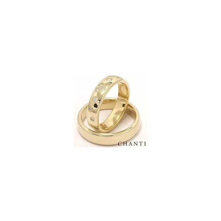 trauringe aus 14 Karat Gold 0,225 ct - set