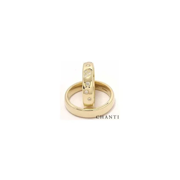 trauringe aus 14 Karat Gold 0,225 ct - set