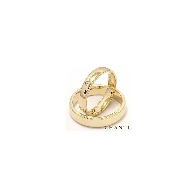 Trauringe aus 14 Karat Gold 0,025 ct ct - set