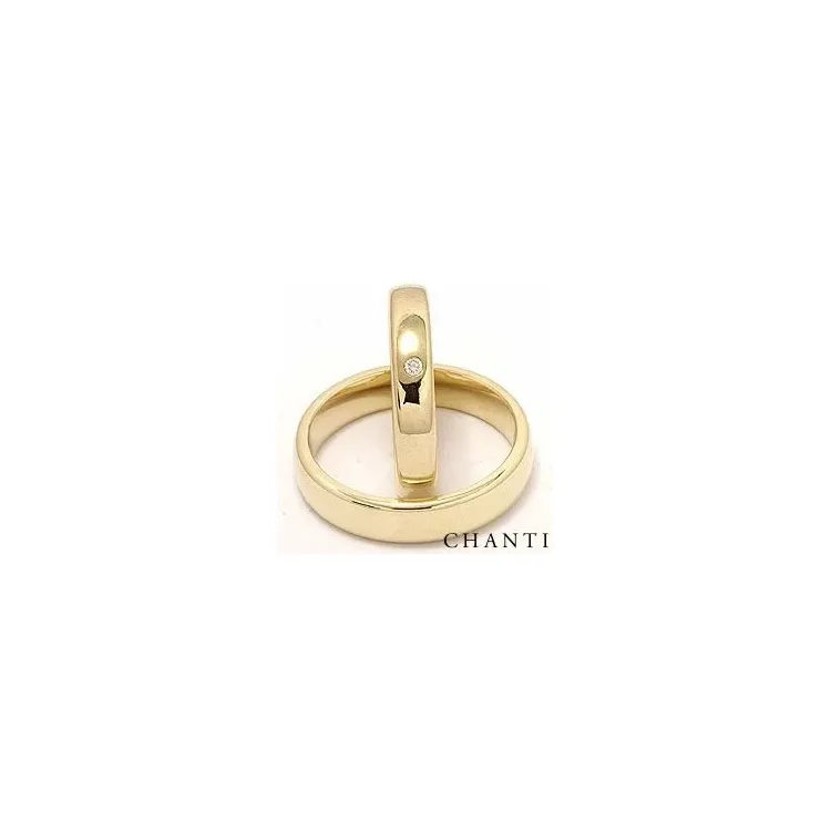 Trauringe aus 14 Karat Gold 0,025 ct ct - set