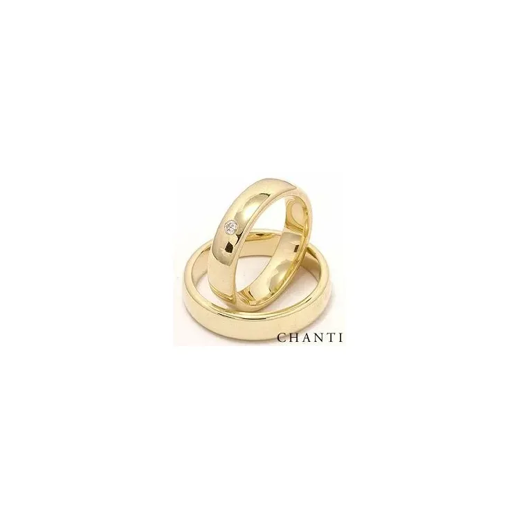 Breite ovalen Diamant trauringe aus 14 Karat Gold 0,05 ct ct - set