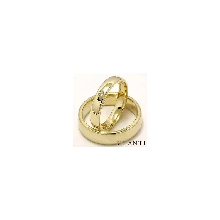 Trauringe aus 14 Karat Gold 0,025 ct - set