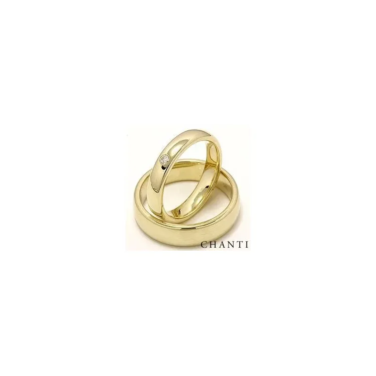 Trauringe aus 14 Karat Gold 0,05 ct - set
