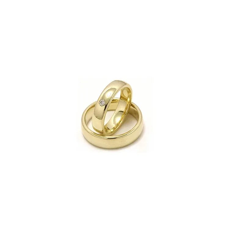 Trauringe aus 14 Karat Gold 0,05 ct - set