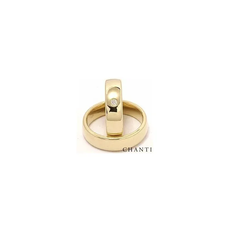 Diamant trauringe aus 14 Karat Gold 0,05 ct ct - set