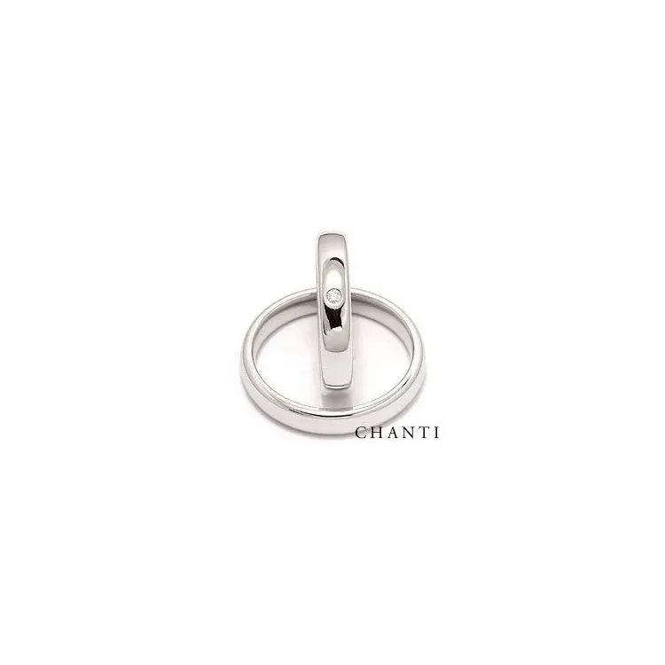 Trauringe aus 14 Karat Weißgold 0,025 ct - set