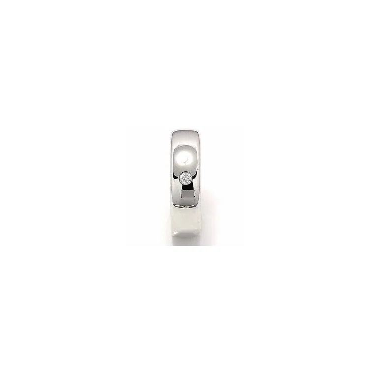 Diamant Trauring aus 14 Karat Weißgold 0,05 ct