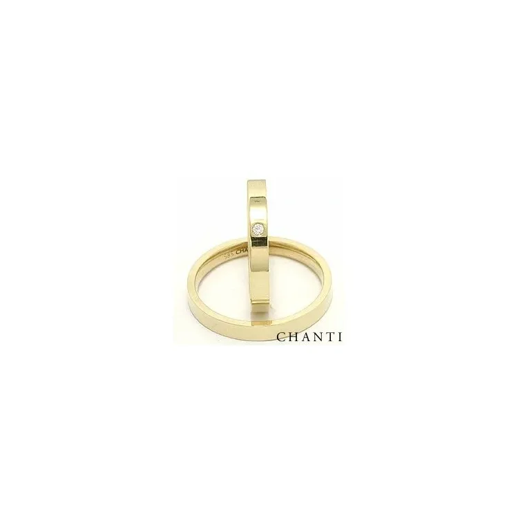 Diamant trauringe aus 14 Karat Gold 0,025 ct - set