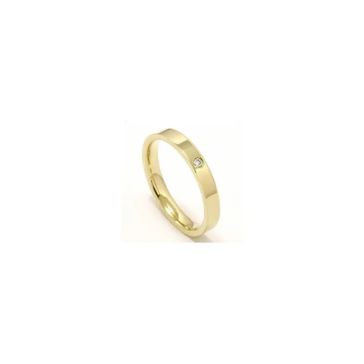 Trauring aus 14 Karat Gold 0,025 ct