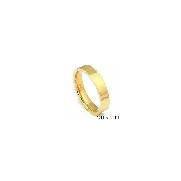 Flach Herren Trauring aus 14 Karat Gold