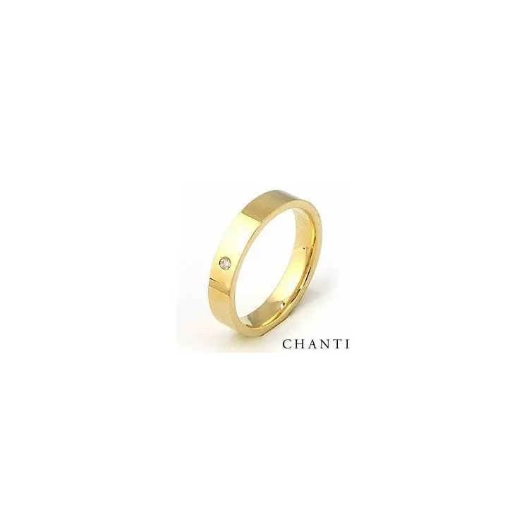 Elegant Trauring aus 14 Karat Gold 0,025 ct