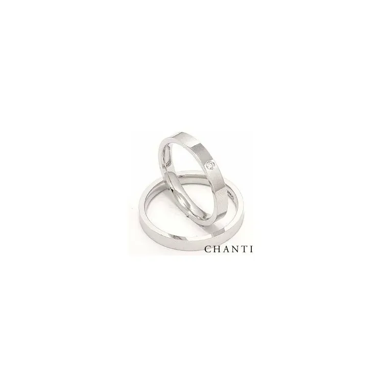 trauringe aus 14 Karat Weißgold 0.025 ct - set