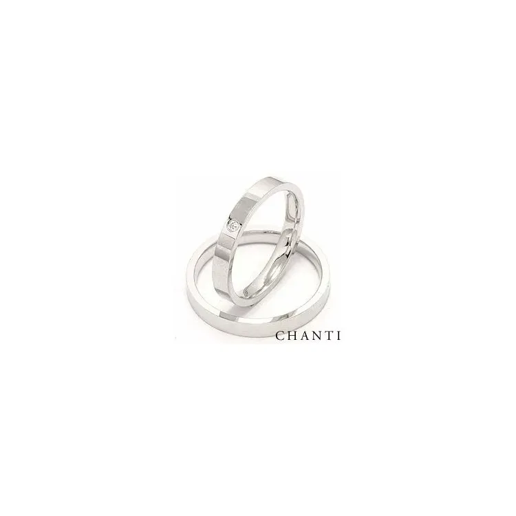 trauringe aus 14 Karat Weißgold 0.025 ct - set