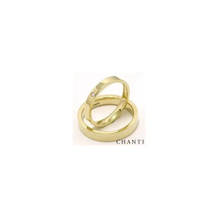 Trauringe aus 14 Karat Gold 0,025 ct - set