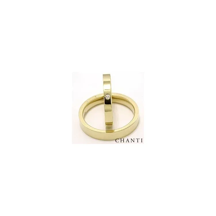 Trauringe aus 14 Karat Gold 0,025 ct - set