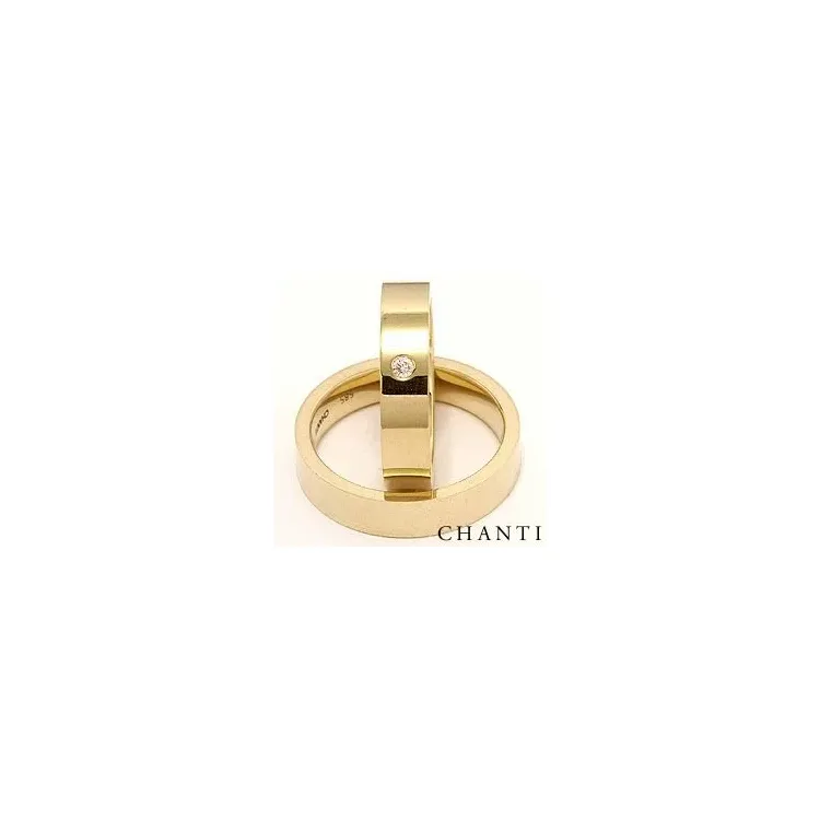 Trauringe aus 14 Karat Gold 0,05 ct ct - set