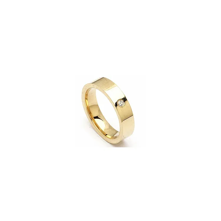 Trauring aus 14 Karat Gold 0,05 ct