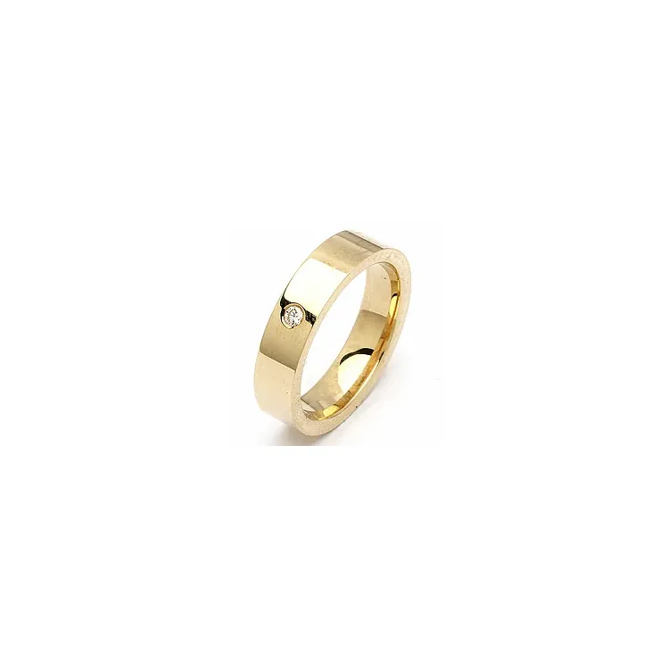 Trauring aus 14 Karat Gold 0,05 ct