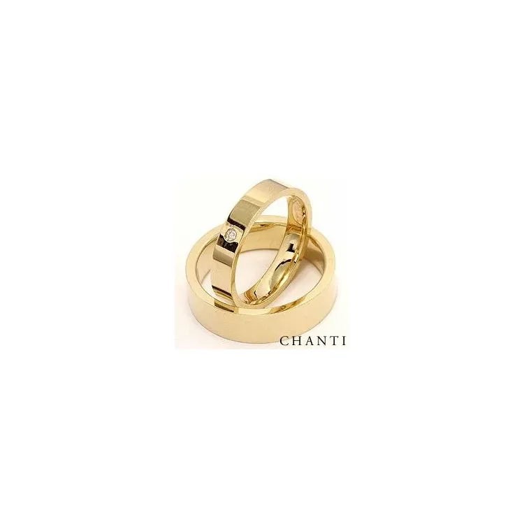 Trauringe aus 14 Karat Gold 0,025 ct - set