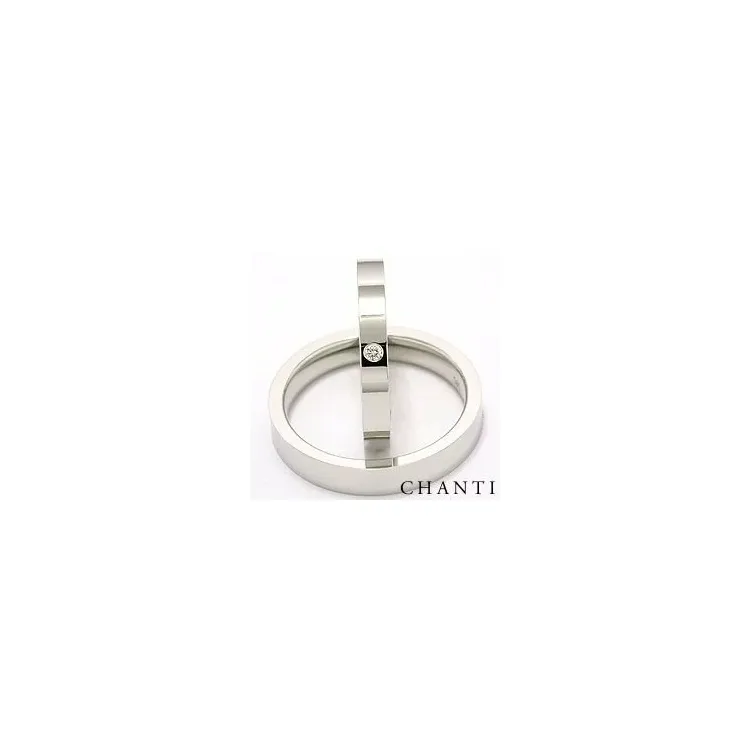 Trauringe aus 14 Karat Weißgold 0,025 ct - set