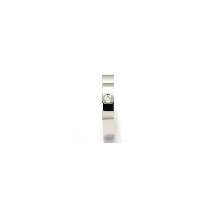 Brillant Trauring aus 14 Karat Weißgold 0,05 ct