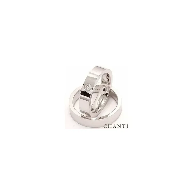 Trauringe aus 14 Karat Weißgold 0,10 ct - set
