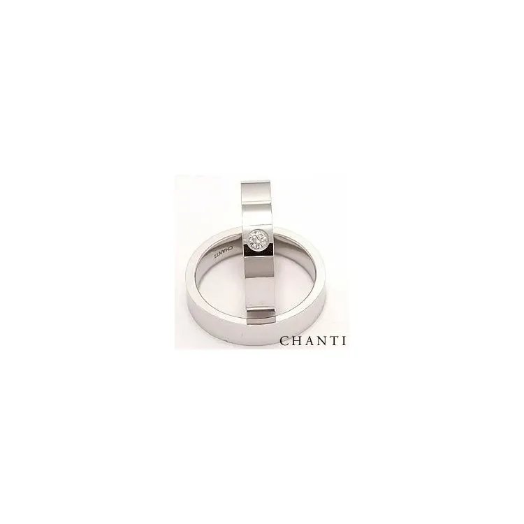 Trauringe aus 14 Karat Weißgold 0,10 ct - set