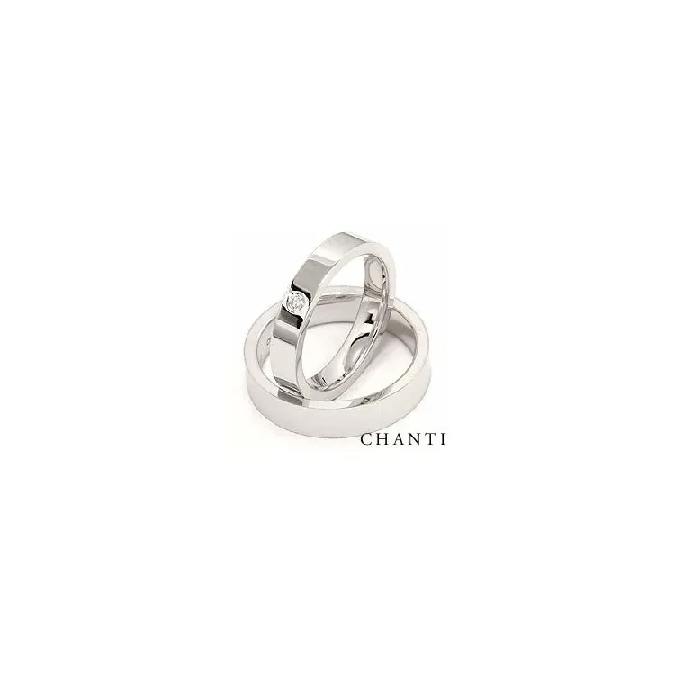 Trauringe aus 14 Karat Weißgold 0,05 ct - set