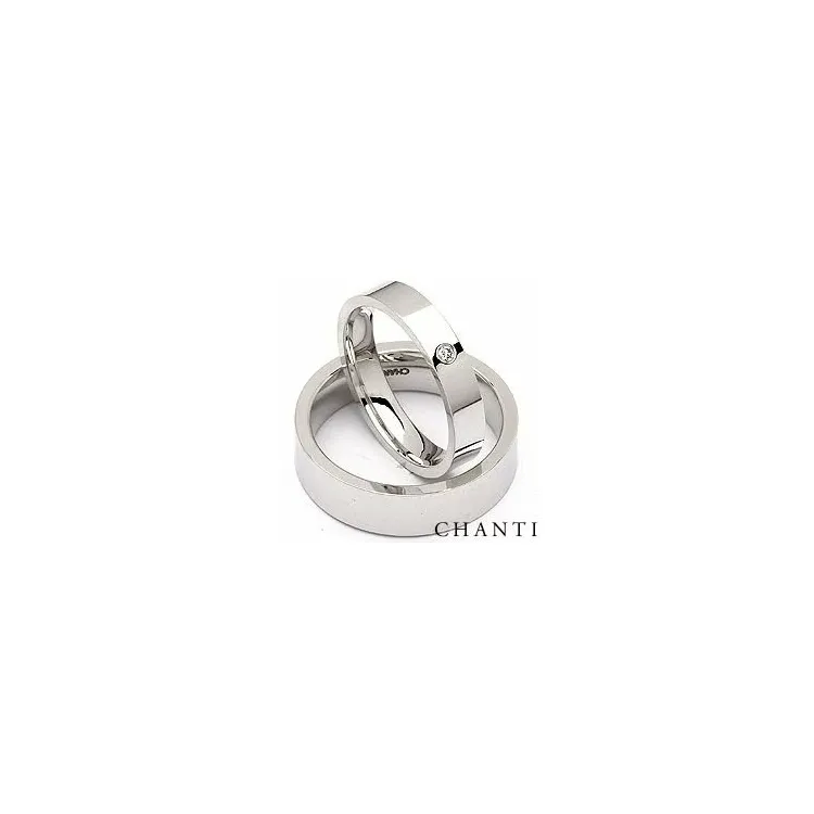 Trauringe aus 14 Karat Weißgold 0,025 ct - set
