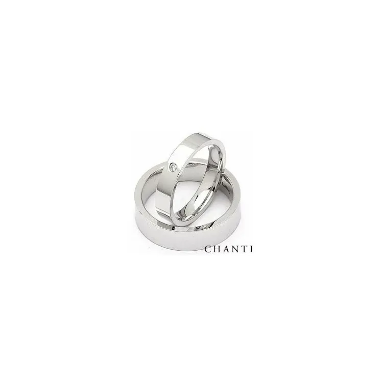 Trauringe aus 14 Karat Weißgold 0,025 ct - set