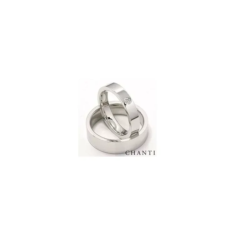 Trauringe aus 14 Karat Weißgold 0,05 ct - set