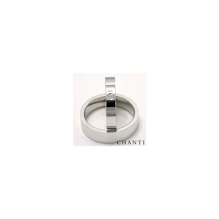 Trauringe aus 14 Karat Weißgold 0,05 ct - set