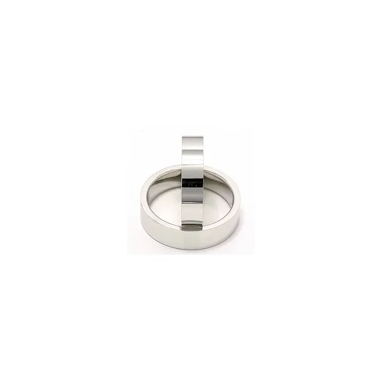 Breite trauringe aus 14 Karat Weißgold - set