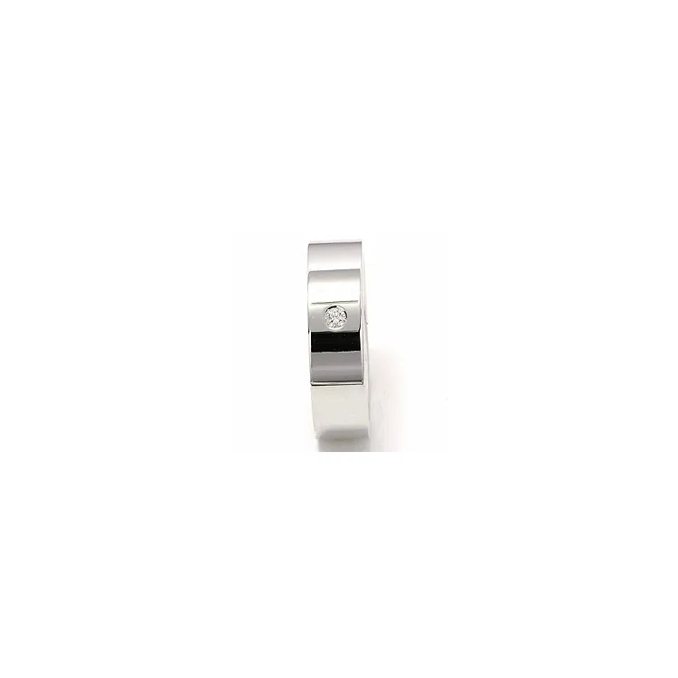 Diamant Trauring aus 14 Karat Weißgold 0,05 ct