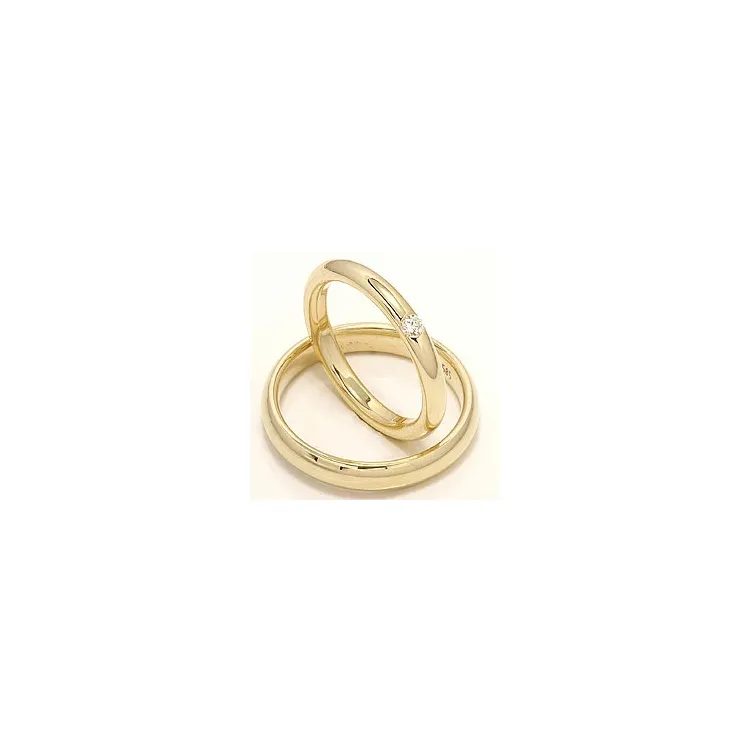 Trauringe aus 14 Karat Gold 0,07 ct - set