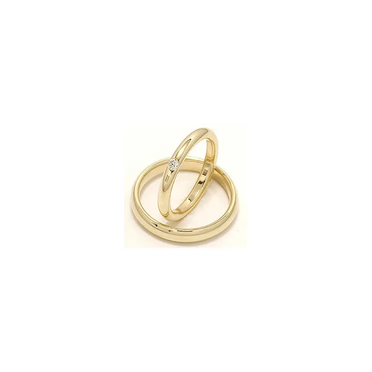 Trauringe aus 14 Karat Gold 0,07 ct - set