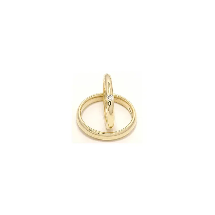 Trauringe aus 14 Karat Gold 0,07 ct - set