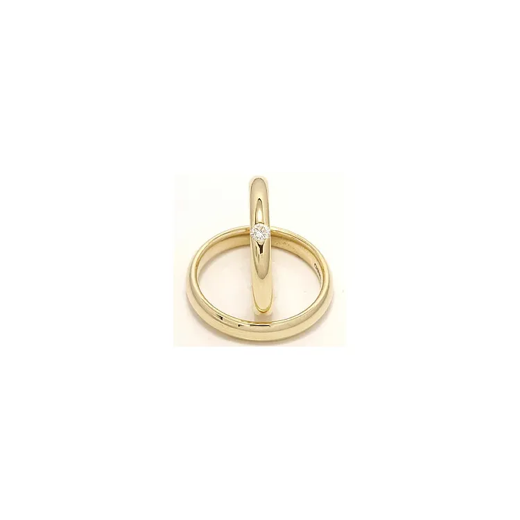 Trauringe aus 14 Karat Gold 0,12 ct - set