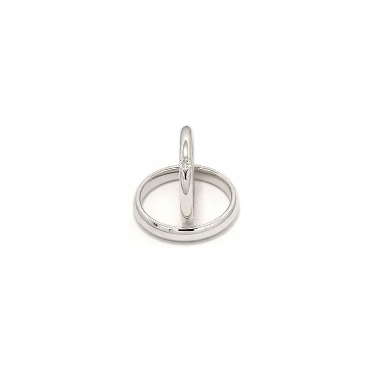 Trauringe aus 14 Karat Weißgold 0,070 ct - set