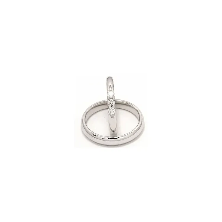 Trauringe aus 14 Karat Weißgold 0,21 ct - set