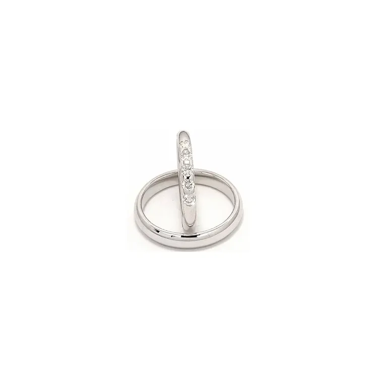 Trauringe aus 14 Karat Weißgold 0,35 ct - set