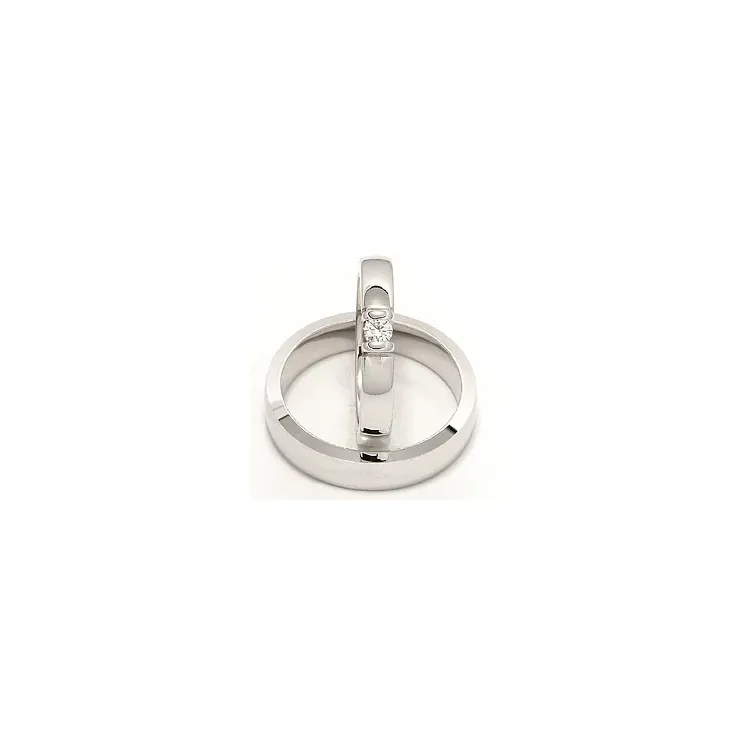 Trauringe aus 14 Karat Weißgold 0,15 ct - set