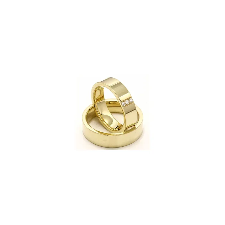 Trauringe aus 14 Karat Gold 0,018 ct - set