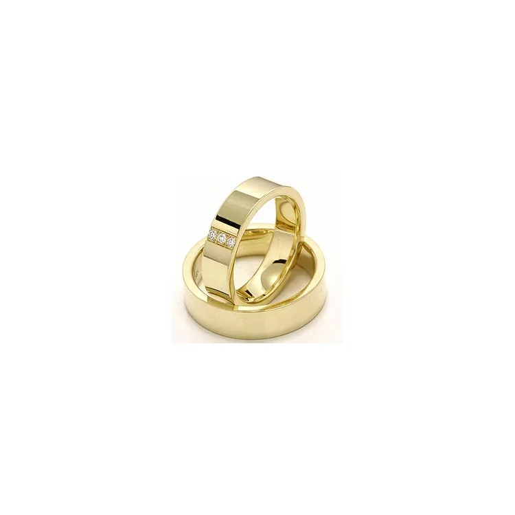 Trauringe aus 14 Karat Gold 0,018 ct - set