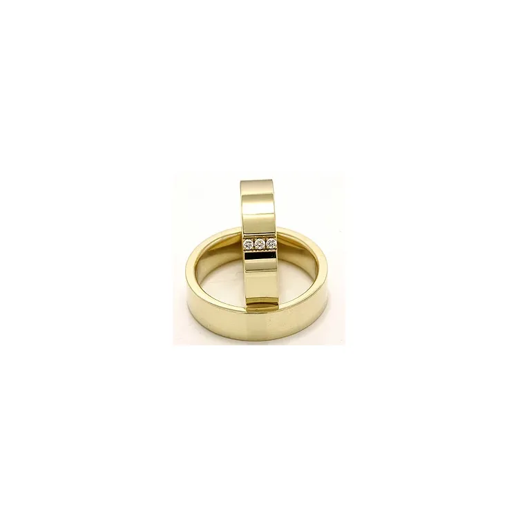 Trauringe aus 14 Karat Gold 0,018 ct - set