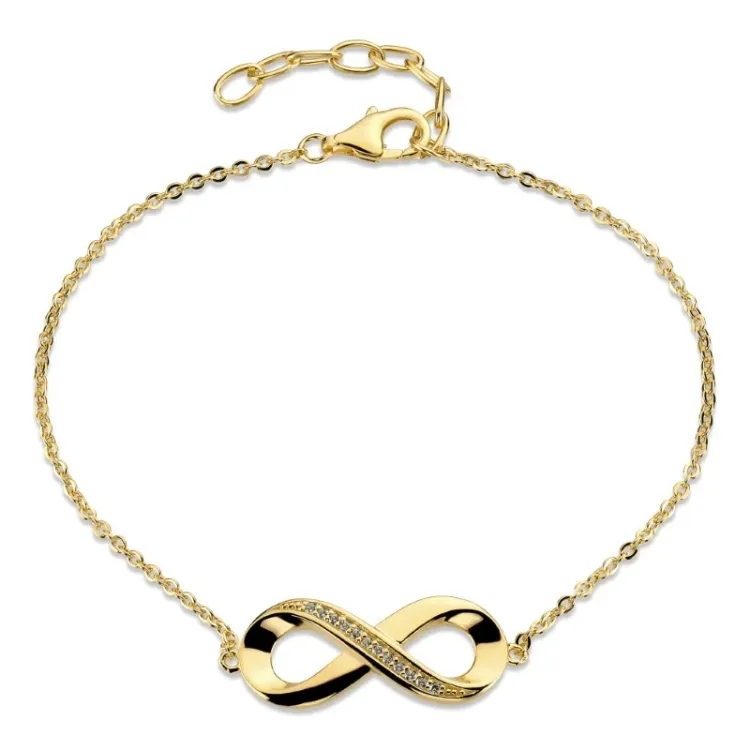 infinity Armband aus vergoldetem Sterlingsilber
