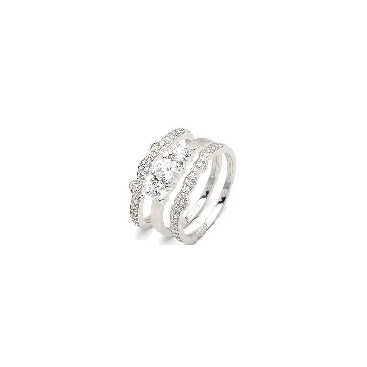 drei-in-einem Ring aus Silber